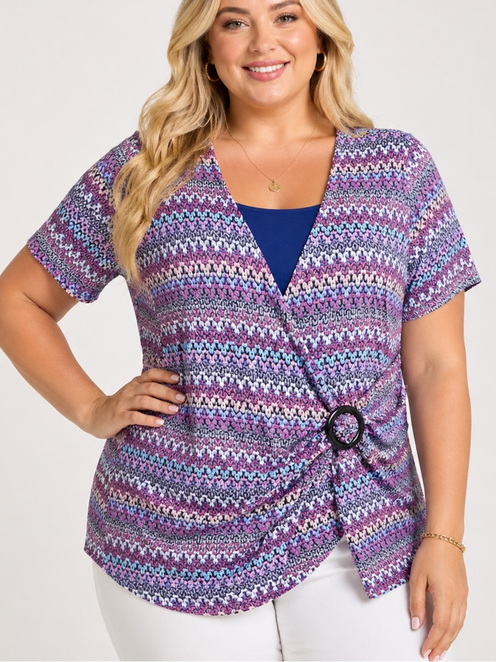 Petite Adjustable Wrap Top